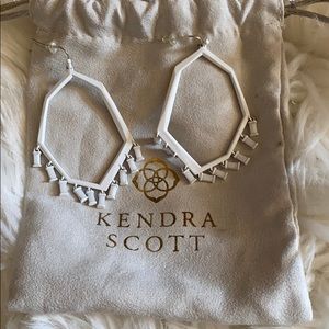 White Kendra Scott earrings